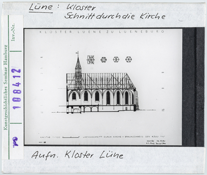 Vorschaubild Lüne: Kloster, Schnitt durch die Kirche 